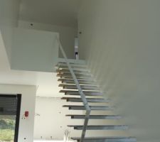 Escalier avec BSO fermés à l'étage