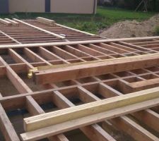 Préparation des lisses basses et hautes, et poteaux fabrication maison
