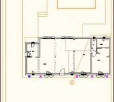 Implantation pr&eacute;vue de la maison sur le terrain