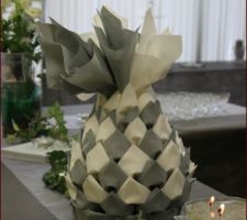 Ananas distributeur de serviettes rÃÂÃÂ©alisÃÂÃÂ© pour le mariage