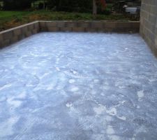 Pose du ***latex pour coulage d'une chape avant étanchéité
