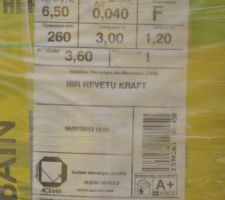 Laine de verre Isover IBR 0,040