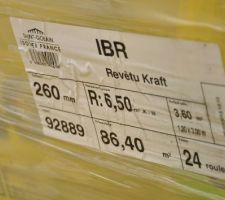 Laine de verre Isover IBR 0,040