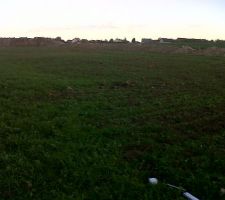 Ouverture du chantier: implantation de la maison