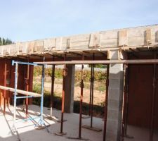 Poutre toit terrasse garage