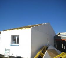 Montage de la charpente du rdc