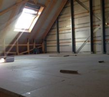 Futur chambre au d&eacute;but de l'&eacute;tape cloison - isolation