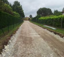Empierrement du chemin d'acc&egrave;s