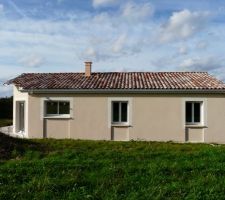 Façade sud enduit terminé
