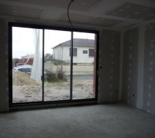Baie vitrée salon 3m x 2.55m (h)