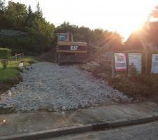 Chemin d'acc&egrave;s   pelleteuse