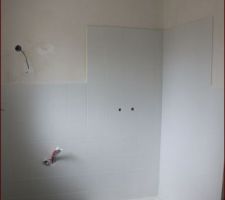 Carrelage douche terminé