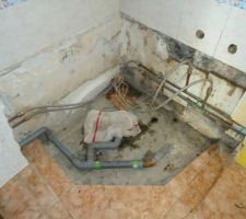 Apr&egrave;s avoir enlev&eacute; la cabine de douche