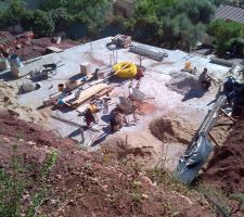 Dalle de la maison vue du haut du jardin
