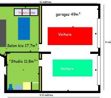 Projet plan ss sol dont 30m² habitable