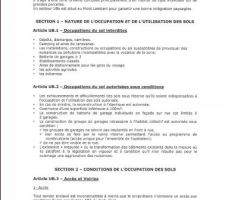 PLU zone concernée UBa