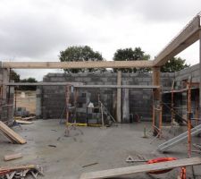 Coffrage poutre garage et cuisine