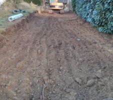 D&eacute;capage chemin sur toute la largeur. Vue ouest.