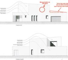 Vues des façades ouest et est avant modifications (PC)