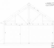 Plan technique pour la réalisation de la charpente n°3