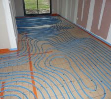 Plancher chauffant séjour