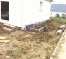 Création d une cour anglaise en parpaing