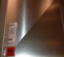 Crédence en stock inox ou alu Ikea