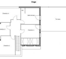 Plan étage (correspond au permis de construire)