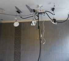 Electricité   faux plafond SDB