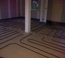 Chauffage au sol salle salon