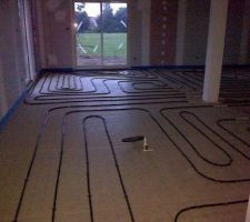 Chauffage au sol salle cuisine