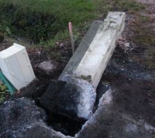 Démolition pile portail pour installation des branchements