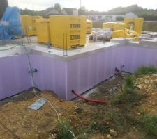 Mise en place du styrodur