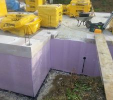 Mise en place du styrodur