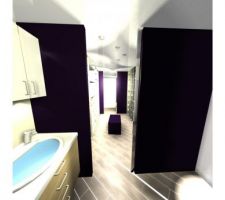 Salle de douche -> Dressing -> Chambre 1