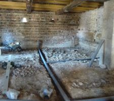 Pose des évacuations à l'intérieur de la maison