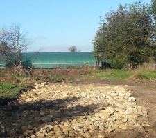 Les pierres seront utilisées pour le chemin d'accès pour le chantier