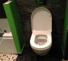 WC suspendu posé
