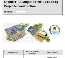 Rapport Etude Thermique RT 2012