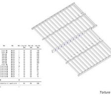 Plan de détail assemblage toiture étage