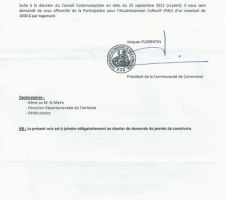 Avis favorable de la CODECOM