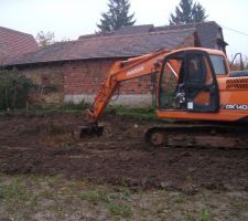 Début du terrassement