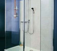 Cabine de douche avec receveur extra plat