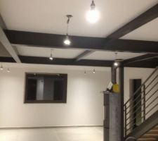 Salle à manger ,salon.
Eclairage LED .
Poele a bois