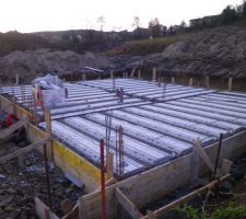 Préparation pour la dalle