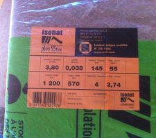 Fibre de bois pour isolation entre montants et panes (2couches)