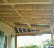 Vu de l'interieur apres pose du film sous toiture