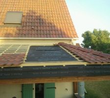 Pose des tuiles (double romane beton)