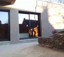 La terrasse et ses gabions !