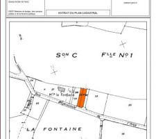 Voici le plan cadastral du terrain , l'entr&eacute;e se fera du cot&eacute; nord est.